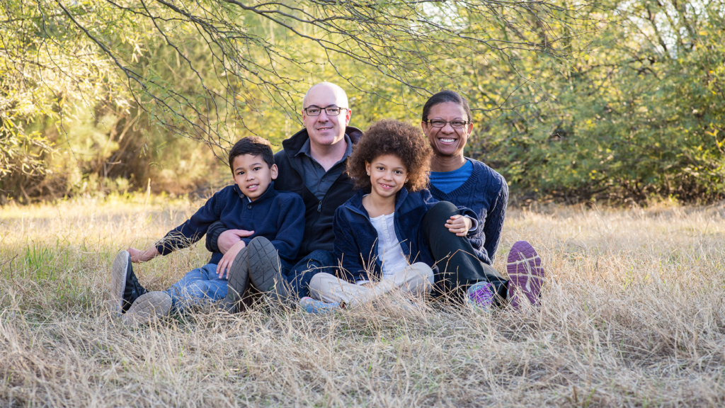 LeBlanc family portrait outside